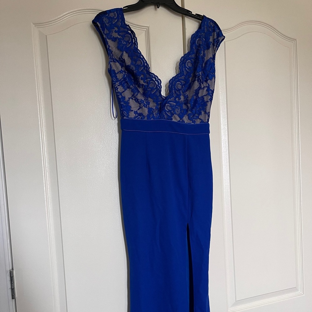 long formal royal blue dress